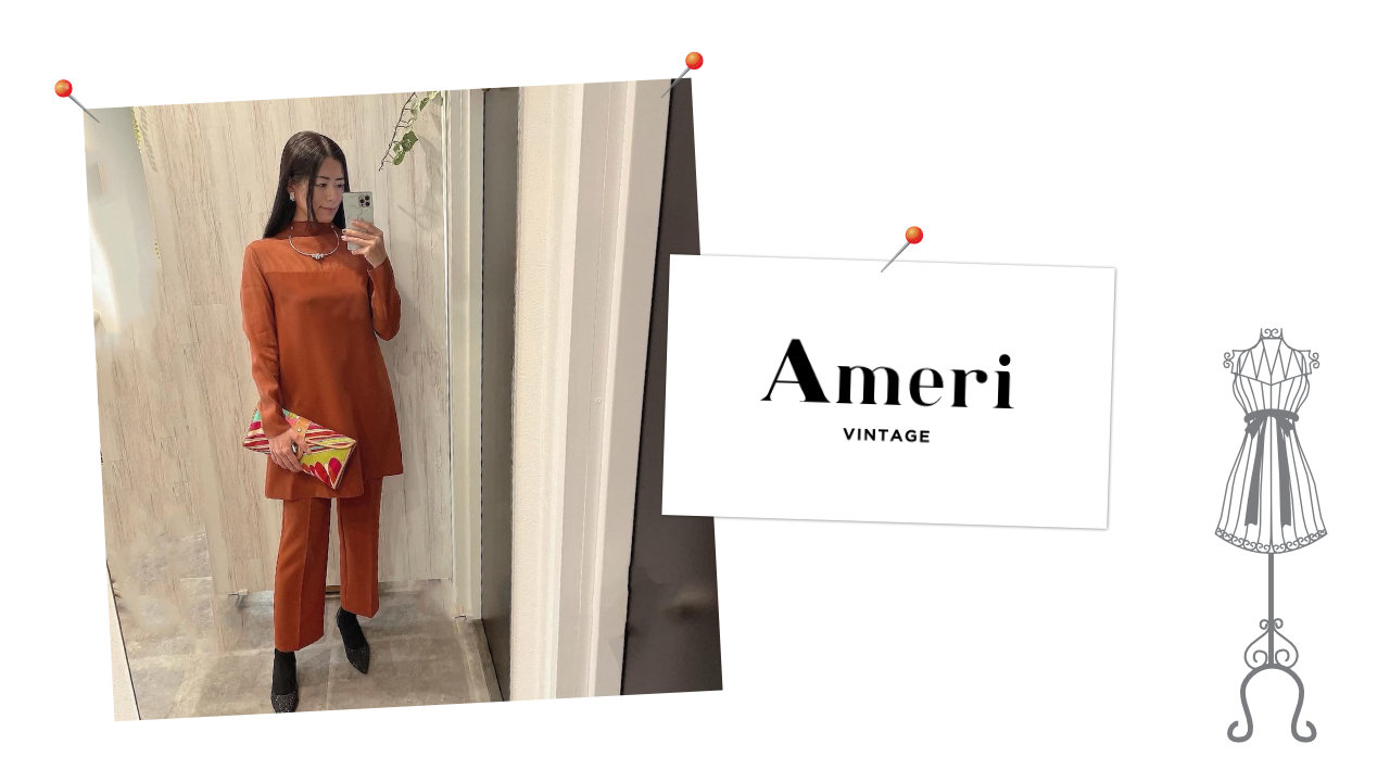 my closet / 大人かっこいいパンツドレス☆ Ameri VIntage SHEER BOW