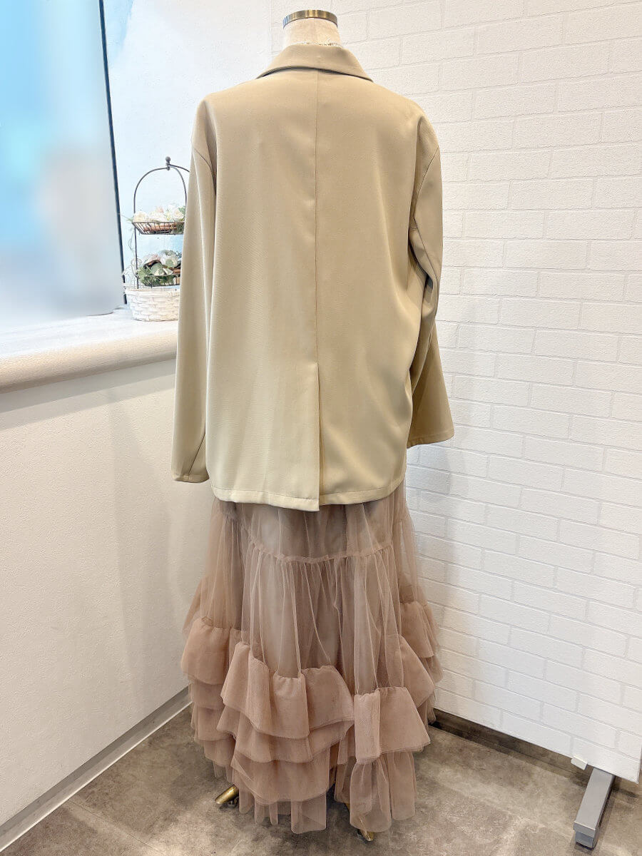 my closet / ANDRESD volume tulle jacket set dress Sbe