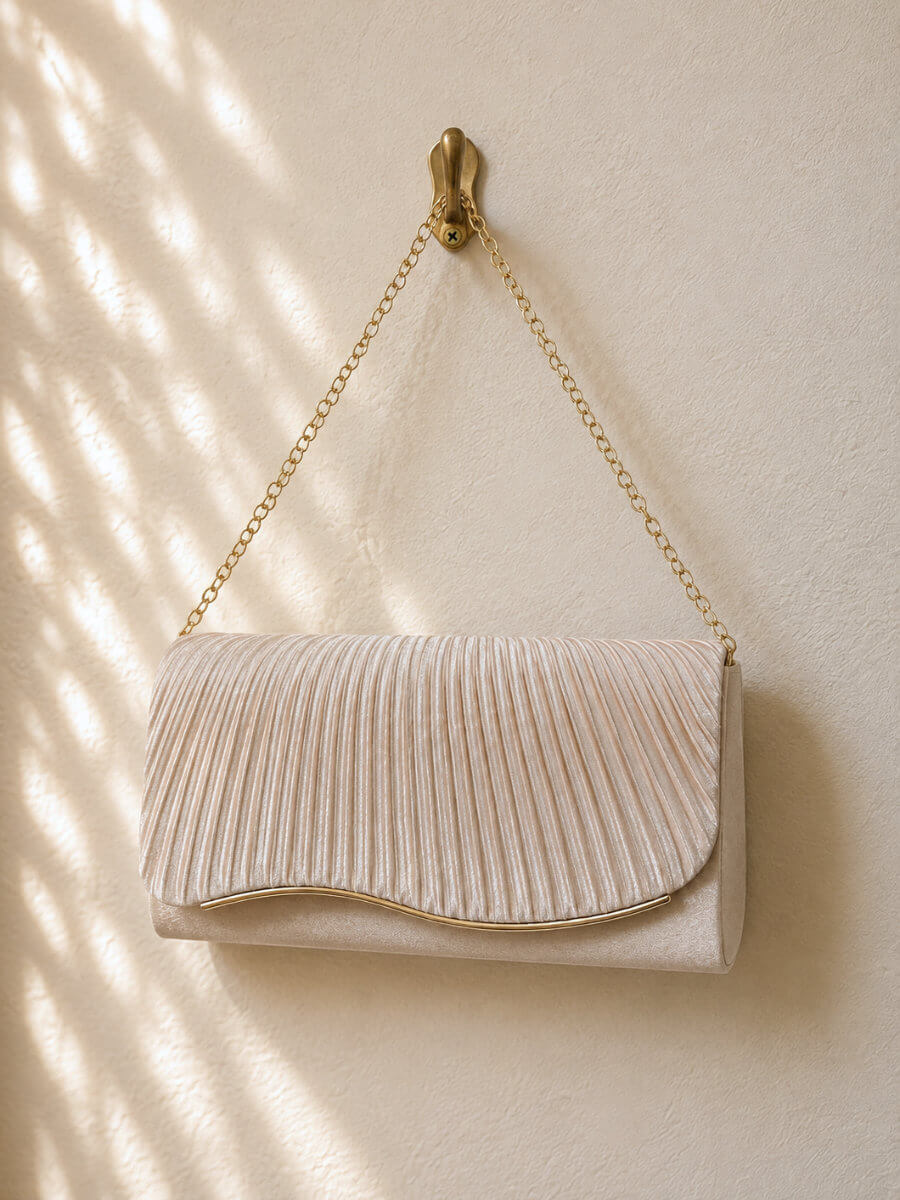 my closet / シンプルプリーツミニクラッチbe1