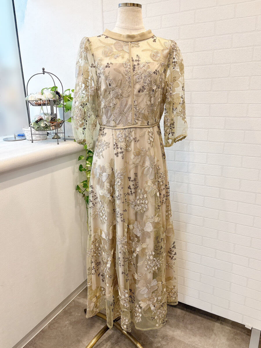 my closet / フラワーエンブロイダリードレスXYL