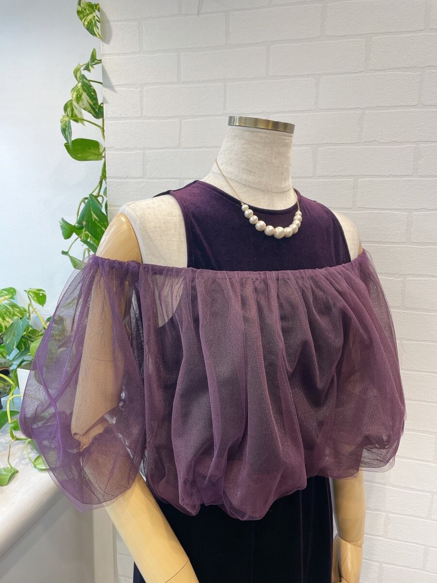 MANY WAY TULLE VEIL DRESS パープル　Sサイズ MANY WAY TULLE VEIL DRESS パープルSサイズ