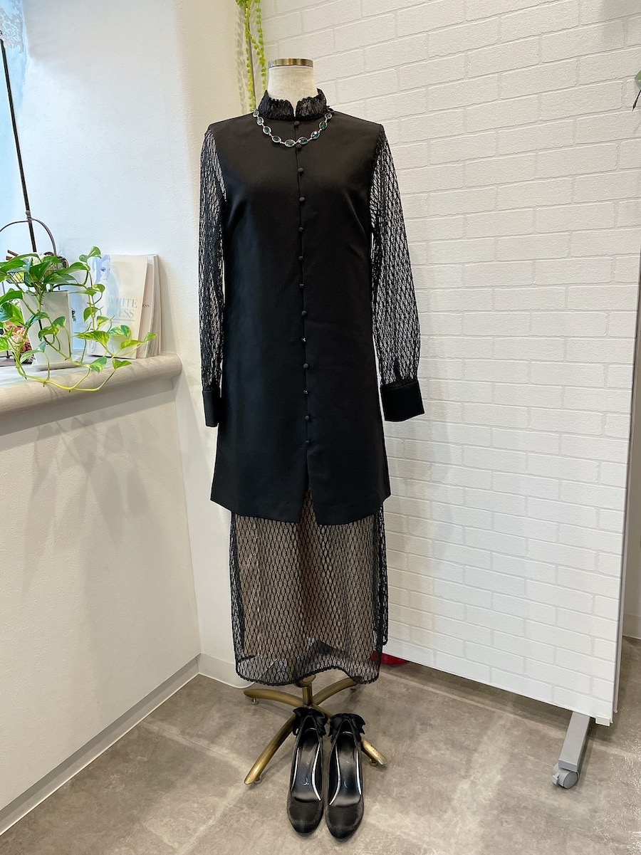 MELON SLEEVE STRAIGHT DRESS