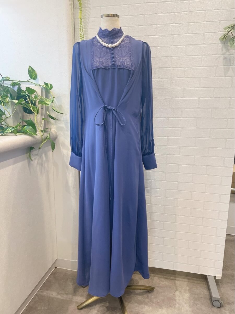 Amerikanske Vintage ブルーのドレス