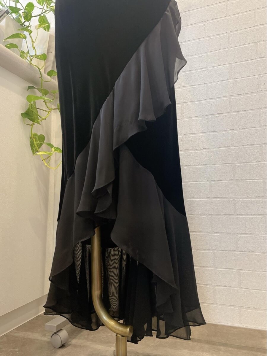 ブラック　ロングドレス