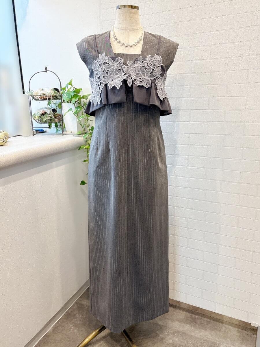 ANDRESD pinstripe sleeveless bustier dress